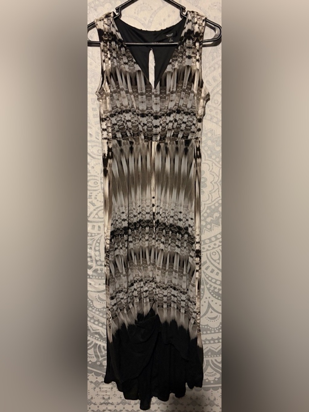 Simply Vera Vera Wang Abstract Geometric High-Low Maxi Dress | Size M